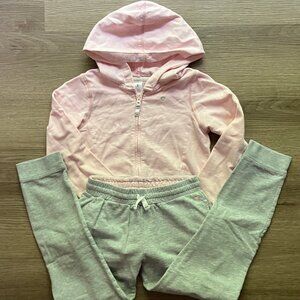 *Carter's Kid 2-Piece Zip-Up Pink Hoodie & Gray Joggers Set* SEE PHOTOS